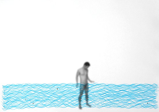 Shen Wei , Untiteld (Wave), 2013, Ink on Archival Inkjetprint, 42 x 59 cm