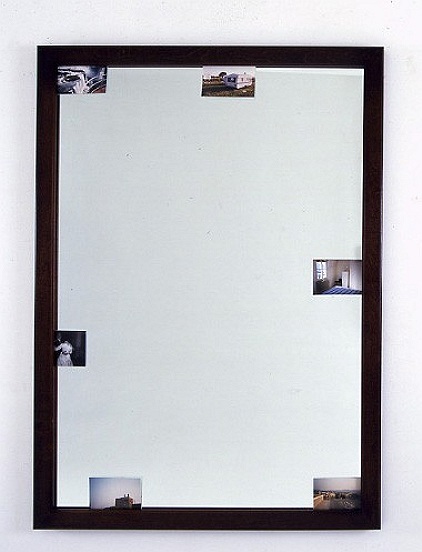 Photo-Mirror: No Camping or Overnight Parking , 1997 Photos, Mirror, Maplewood 137 x 100 cm