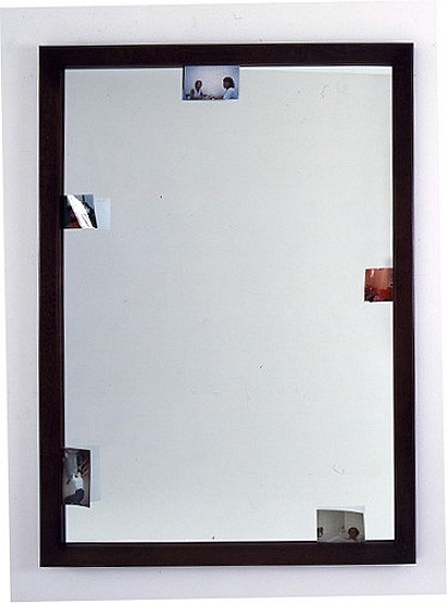 Photo-Mirror: Caught in the Bathtub , 1997 Photos, Mirror, Maplewood, 137 x 100 cm