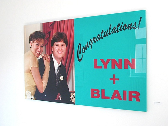 Congratulations! Lynn & Blair, 1989, C-Print on Acryl, , 125 x 200  cm