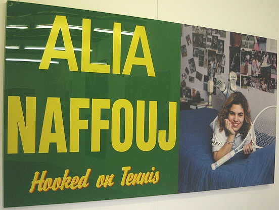 Alia Naffouj Hooked on Tennis, 1988, c-Print on Acryl, appro. 135 x 240 cm   
