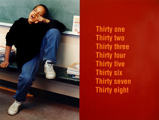 Thirty One, 1994, laminated c-print on sintra, lacquer, enamel & aluminium