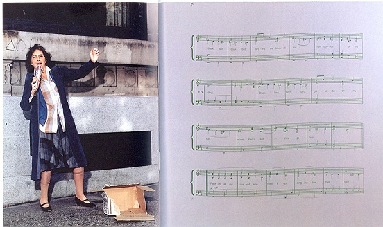 Rebecca Rosenberg sings “Bye, Bye, Blackbird”, 1990, laminated c-print on sintra, lacquer, enamel & aluminium, 172x 304 cm