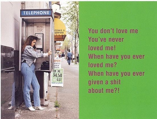 You don’t love me, 1994, laminated c-print on sintra, lacquer, enamel & aluminium, 182 x 243 cm
