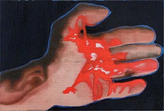 His Hands (Left), 2009, oil on canvas, 40 x 60 cm