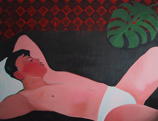 Desire (for Blathus), 2001, approx 160 x 20 cm,  oil on canvas