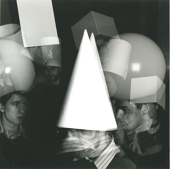 Cubist Party Seen From Three Sides Of A Cone, photo on aluminium, 2004, 122 x 122 cm
