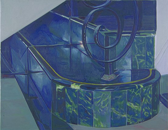 "Jungle" 2007, 42 paintings, oil on canvas, of different sizes on a mirror-floor, Examples from the 42 paintings
